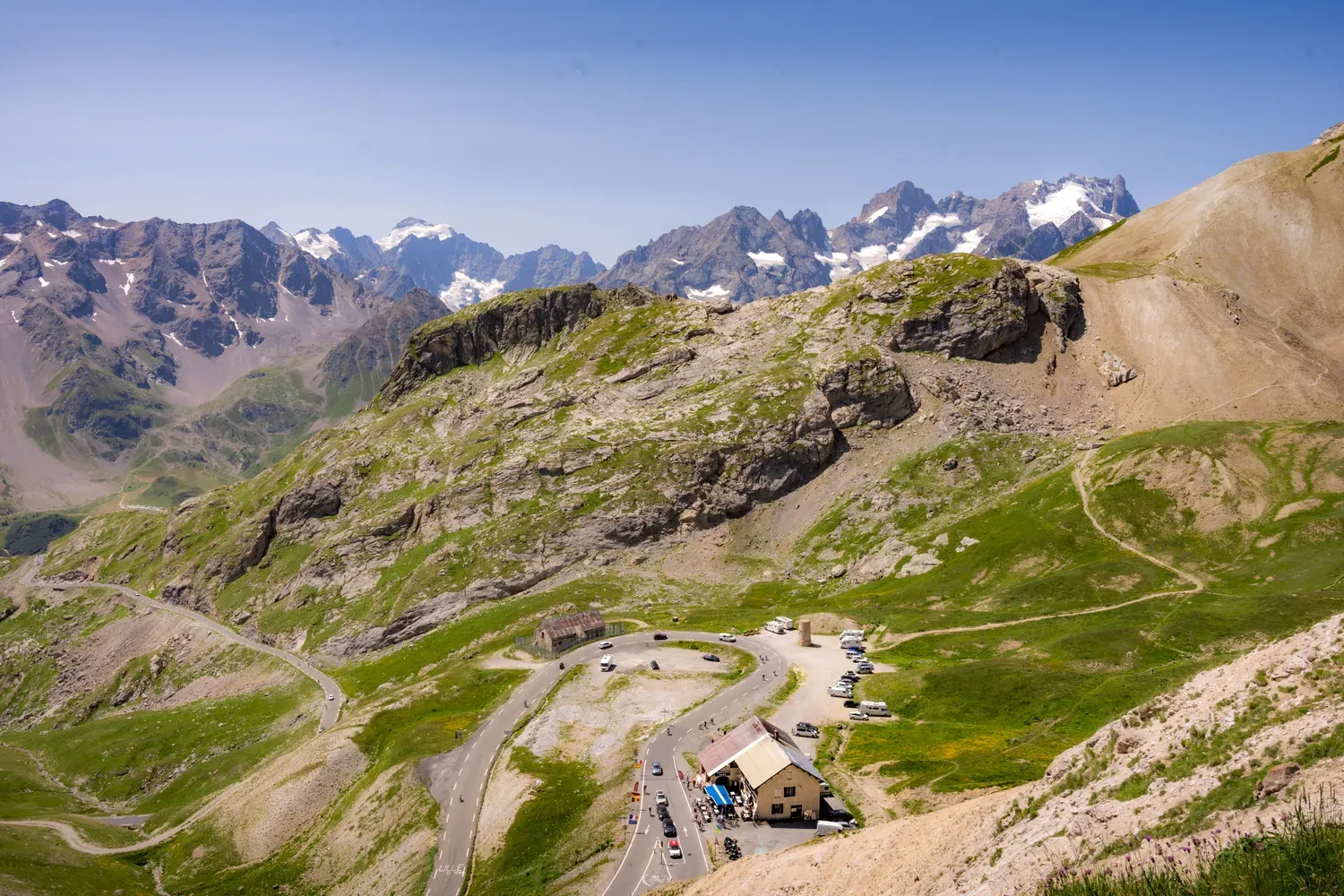 Photographie de route du col.