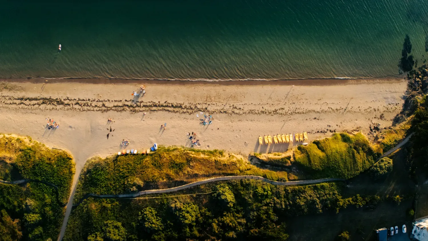 Photographie de plage de Maresclé vue du ciel.