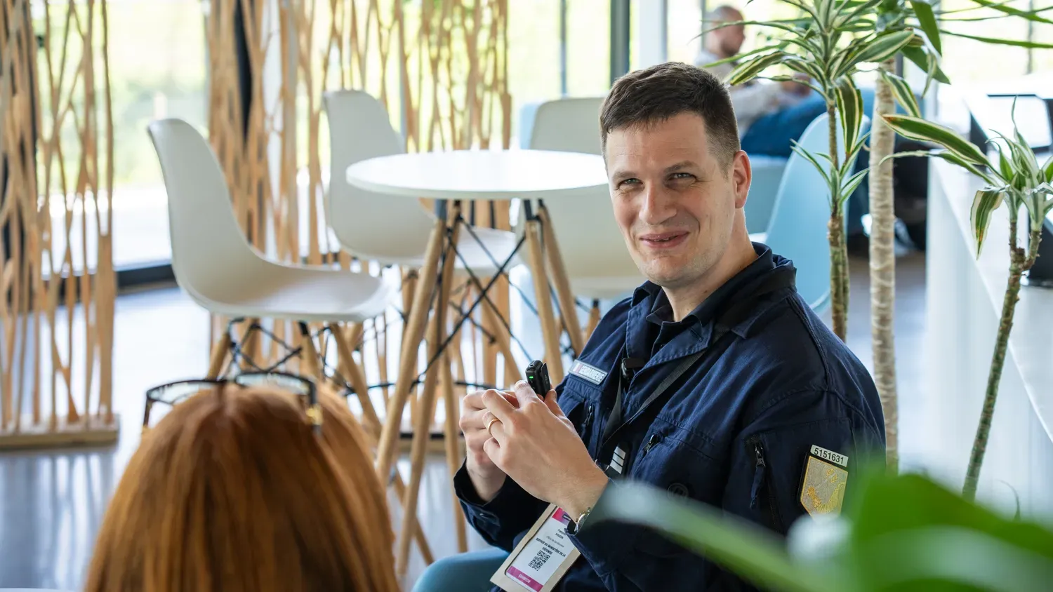 Photographie de interview en espace partenaire.