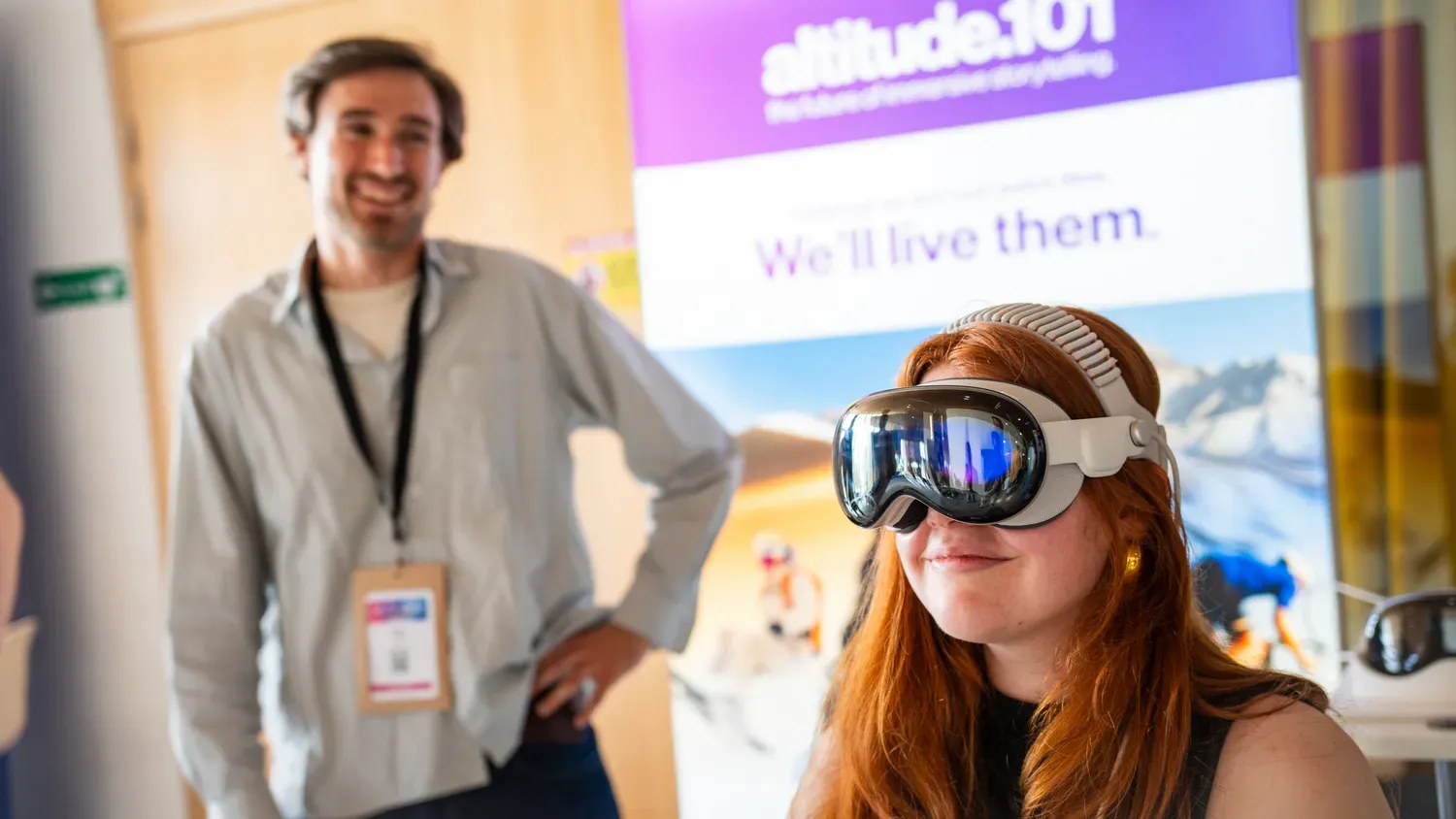 Photographie de démonstration avec lunettes immersives.
