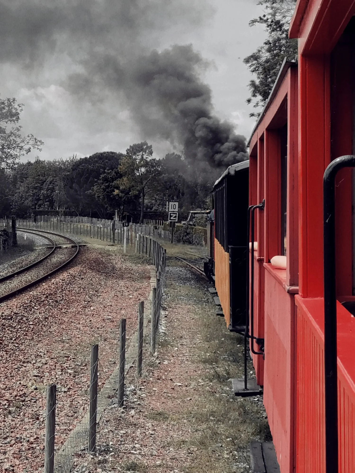 Départ de la locomotive - Train des Mouettes (La Tremblade)